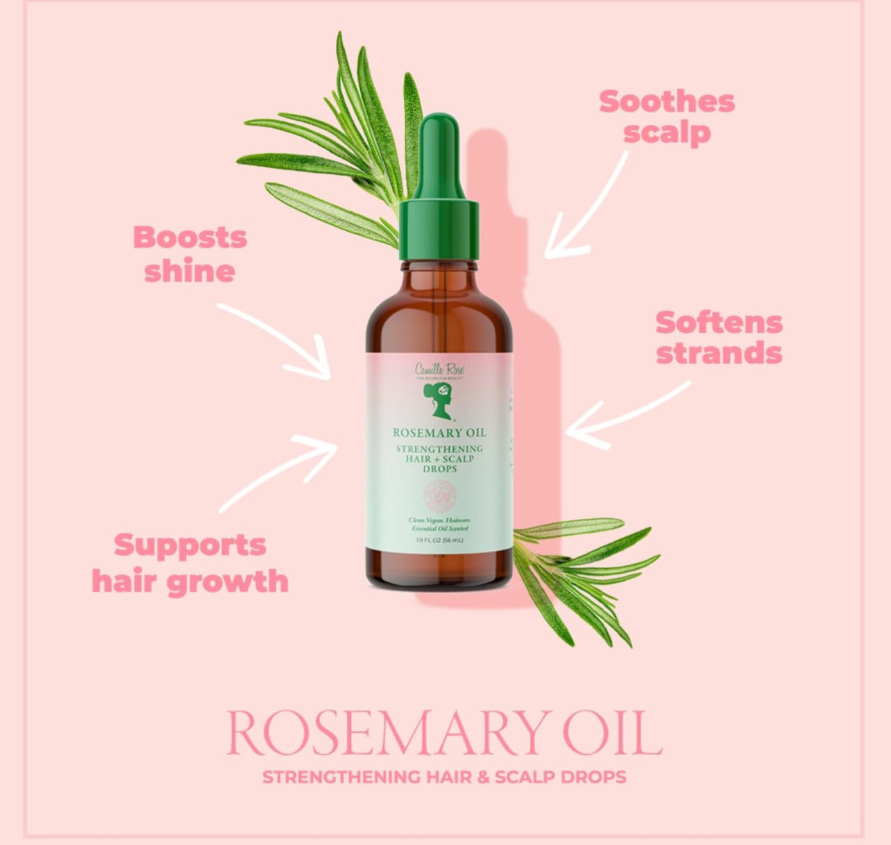 Camille Rose Rosemary Oil Strengthening Hair & Scalp Drops 1.9OZ