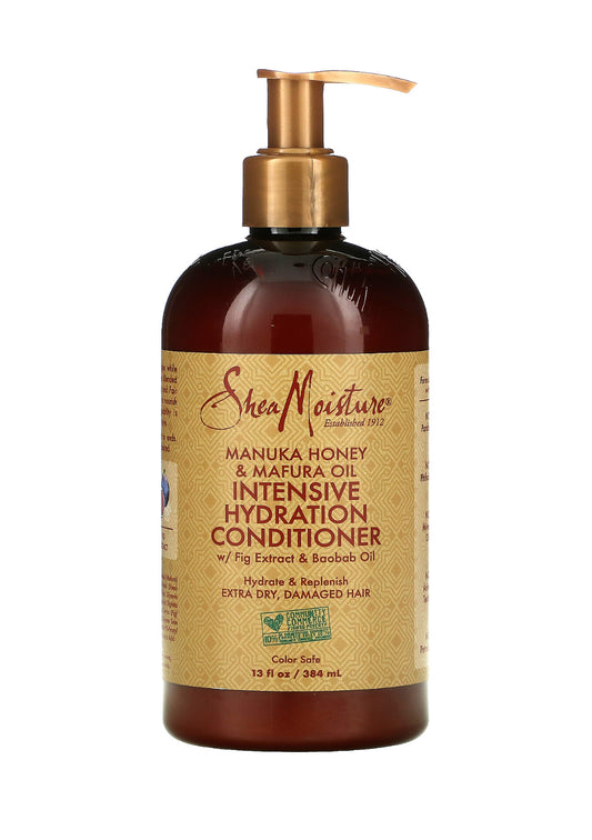 SheaMoisture Conditioner Intensive Hydration for Dry, Damaged Hair Manuka Honey and Mafura Oil to Nourish and Soften Hair 13 oz