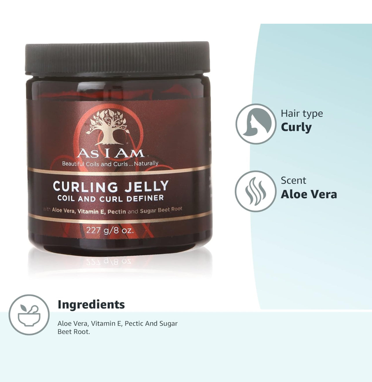 As I Am Curling Jelly Coil and Curl Definer, 227g/8 oz.