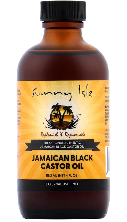 Sunny Isle Jamaican Black Castor Oil 8oz | 100% Natural Treatment for Hair, Scalp and Skin